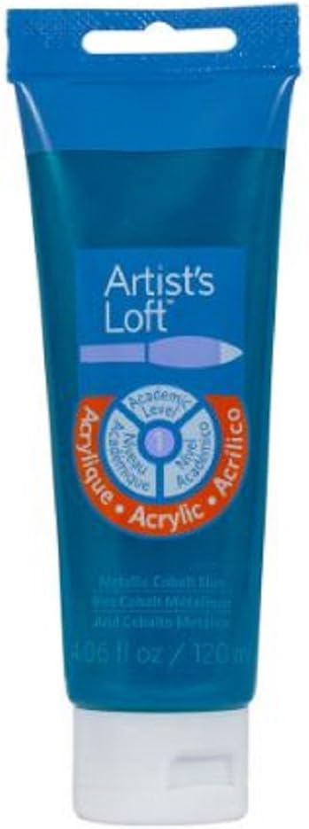 Artist's Loft Metallic Acrylic Paint, 4 oz. (Metallic Cobalt)...