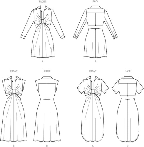 McCall's Misses' Knotted Shirt Dress Sewing Pattern Kit, Design Code M8403, Sizes 4-6-8-10-12, Multicolor...