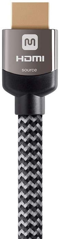 Monoprice 4K Braided High Speed HDMI Cable - CL3 In Wall Rated, YCbCr 4:4:4, 18Gbps, Active, 20 Feet, Gray...