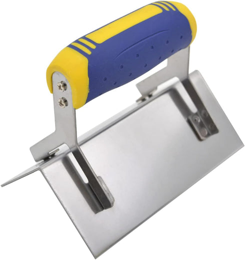 Drywall Corner Tool Concrete Edger, 6" X 2.5" External Corner Trowel Professional Stainless Steel Sheetrock Corner Shaping trowel Tool with Comfor...