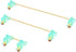 DUROCK Stabilizer V2, Screw in Stabilizers with 2u 6.25u 7u Wires, PCB Mount Keyboard Stabilizers for Mechanical Keyboards (V2 Teal 80% Kit)...