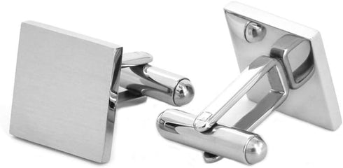 Stainless Steel Cufflink and tie Clip Set with Business Part...