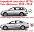 Replacement Mirror Glass with Adhesive for VW 06-10 Jetta | 05-10 Passat | 06-10 Rabbit | 11-14 Jetta Wagon SportWagen | 06-09 GTI | 08-09 GLI | 0...