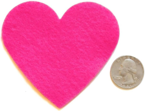 Playfully Ever After 3 Inch 28pc Felt Hearts (Pink)...