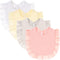 4 PACK Solid Muslin Baby Drool Bibs Set for Unisex Boys Girls Cotton Adjustable Teething Feeding Drooling Bibs...