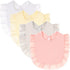 4 PACK Solid Muslin Baby Drool Bibs Set for Unisex Boys Girls Cotton Adjustable Teething Feeding Drooling Bibs...