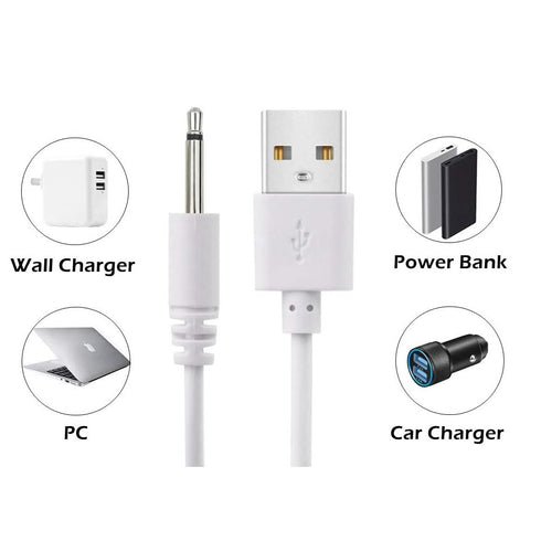 2PACK Charger Cable Compatible with Shibari Mini Halo Vibrator Replacement Charging Cable Accessory for Shibari Mini Halo Vibrator, White-2.2Ft......