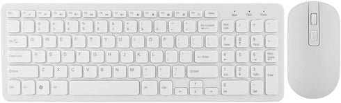 Keyboard and Mouse Sets, High Sensitivity no Delay Keyboard and Mouse, 108 Keys Multi-Functional 2.4G Keyboard Mouse Combo(White)...