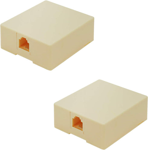 Rj11 6P4C Jack Modular Self Adhesive Surface Mount Single Port Telephone Connector - 2pcs...