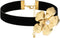 Boho Gold Flower Floral Pearl Black Choker Necklace for Women,Y2k Denim Rose Flower Choker Pearl Velet Choker Pendant Collar Trendy Jewelry...
