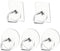 Cell Phone Ring Holder Stand 5 Pack Silver, Transparent Phone Ring Holder Finger Kickstand 360° Rotation, Clear Phone Ring Grip Compatible with Va...
