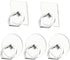 Cell Phone Ring Holder Stand 5 Pack Silver, Transparent Phone Ring Holder Finger Kickstand 360° Rotation, Clear Phone Ring Grip Compatible with Va...