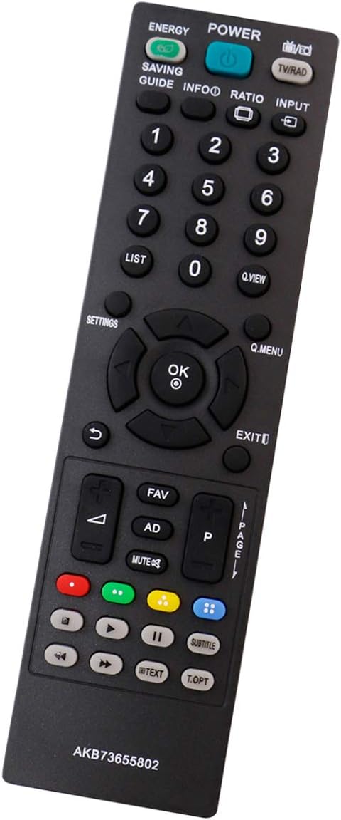 AKB73655802 Replacement Remote Control fit for LG TV 32LS3510 32LS3500 55LS4500 42CS530 47LS4500 19LS3500 22LS3500 22LT360C 26CS460 26LS3500 26LT3...