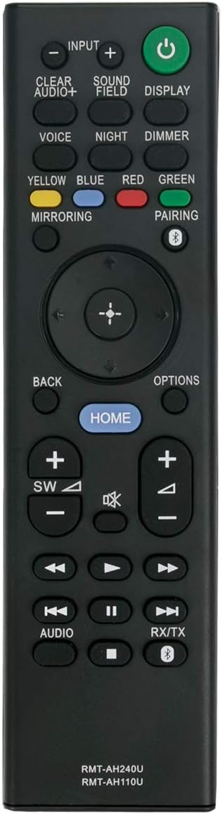 RMT-AH240U RMT-AH110U Replacement Remote Control Applicable for Sony Home Theater System HT-NT5 HT-CT790 HT-XT2 SA-NT5 SA-CT790 HT-CT800 HT-XT3 HT...