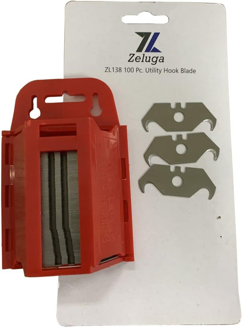 19-138 100 Pc. SK2 Steel Utility Hook Blade with Wall Mountable Dispenser...