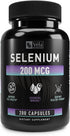 Selenium Capsule Supplement | 200mcg | Support Healthy Antioxidant, Immune, Reproductive,and Thyroid Health* | Non-GMO, 3rd Party Tested | 200 Cap...