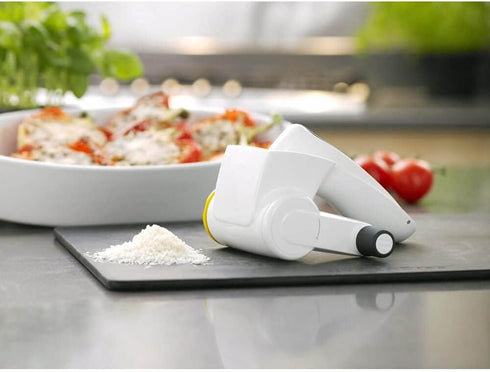 Zyliss Restaurant Cheese Grater - Gift for Cooks - Culinary Chef Gift - Handheld Rotary Grater - Cheese, Vegetable, and Nut Shredder for Right- & ...
