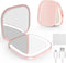 MY BEAUTY LIGHT Compact Mirror, Lighted 1X/3X Magnifying 2-Sided Travel Makeup Mirror, Portable Bright Pocket Mirror for Handbag and Purse, USB Ch...