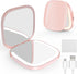 MY BEAUTY LIGHT Compact Mirror, Lighted 1X/3X Magnifying 2-Sided Travel Makeup Mirror, Portable Bright Pocket Mirror for Handbag and Purse, USB Ch...