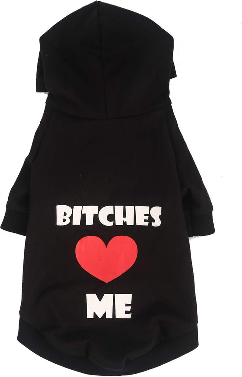 Love Dog Shirt Cotton Pet Clothes Funny Heart Cat Clothing Puppy Hoodies for Dogs Cats (3XL)...