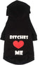 Love Dog Shirt Cotton Pet Clothes Funny Heart Cat Clothing Puppy Hoodies for Dogs Cats (3XL)...