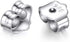 25Pair 925 Sterling Silver Earrings Posts Flat Pad Ear Stud Hypoallergenic Blank Earring Pins with 925 Sterling Silver Earring Backs for Jewelry M...