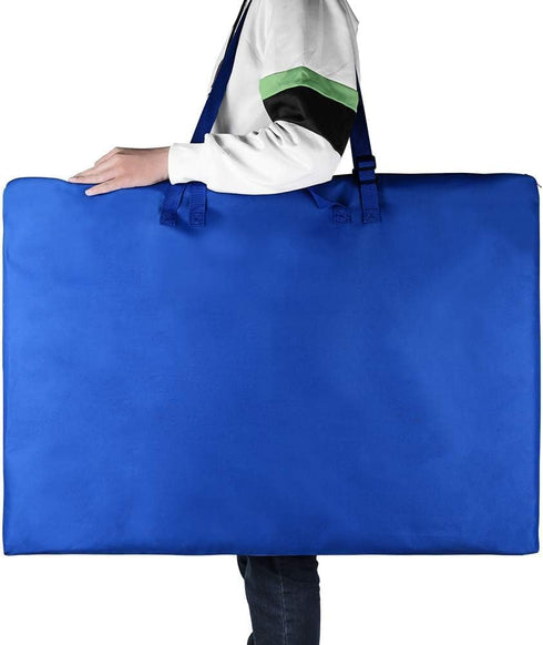 Large Size Art Portfolio Tote with Nylon Shoulder,24"X 36"Light Weight Waterproof Poster Board Storage Bag, Drawing Painting Sketch Bag for Studen...