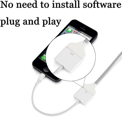 Apple Lightning to 30-Pin Adapter?8 Pin Male to 30 Pin Female Connector Converter with iPhone Lightning Charger Cable Cord Compatible iPhone 13 12...