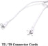 T5 T8 Extension Cords, 9ft Connector Cord, 3-Prong Extended Power Cable for Integrated LED Tube Light, Single LED Shop Garage Light Fixture, Under...