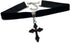 Gothic Goth Cross Choker Necklace,Black Choker Necklace for Women,Velvet Cross Choker Necklace,Punk Vintage Cross Pendant Necklace,Y2k Necklaces,H...