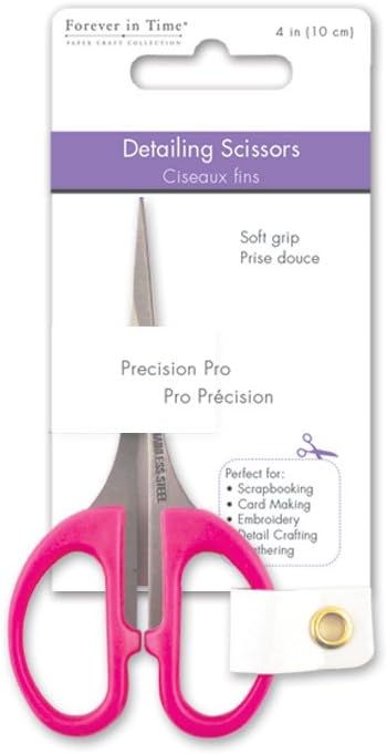 Scrappin-Gear Forever in Time ST176 Precision-Pro Detailing Scissor, 4in, Soft-Grip...