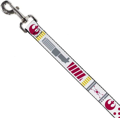 Star Wars Pet Leash, Dog Leash, Star Wars Rebel Pilot Rebel Alliance Insignia X Wing Fighter, 4 Feet Long 1.0 Inch Wide...