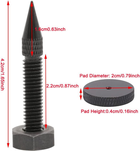 Flushbay 4 Pack Speaker Spikes Floor Protectors Adjustable Speaker Isolation Spikes M6 Black for Subwoofer CD DVD Player Turntable Recorder Chassi...