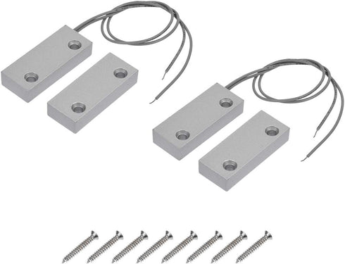 uxcell Rolling Door Contact Magnetic Reed Switch Alarm with 2 Wires for N.C. Applications MC-52 2Set...