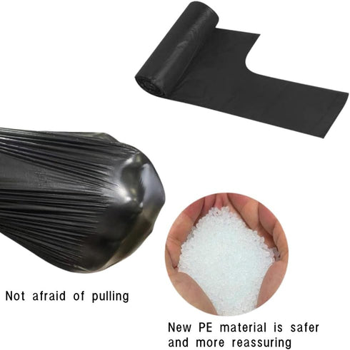 4 Gallon Trash Bag,Bathroom Trash Bags, Kitchen Garbage Bags, With Handle Black 90 Pcs for Office, Waste Basket, Disposable Plastic Outdoor Portab...