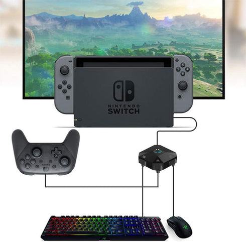 Keyboard and Mouse Converter for Nintendo Switch/PS4/PS3/Xbox One/Xbox 360 Console Converter, Keyboard Mouse Adapter Support Keyboard Mapping & Re...