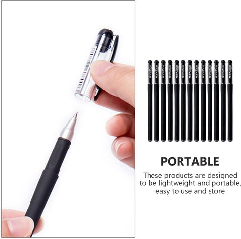 VILLCASE Black Gel Pens, 20pcs Fine Point Black Ink Pens Bulk, Stick Gel Ink Pens, Smooth Writing Pens 0.5mm Black Ballpoint Pens for School Offic...