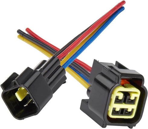 4 Pin electrical Connector Waterproof Connector,Male and Female Way 16 AWG Wire Suitable for car Truck, Boat and Other Wire Connection (5 pack) Bl...