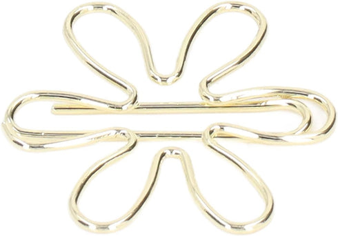 100Pcs Funny Planner Clips Cute Paper Clips Innovative Cute Design Anti Rust Electroplating Process Gold Paper Clips for Office Home School (Flora...