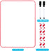 Small Dry Erase Board, 12” x 9” Mini Whiteboard with Black Dry Erase Markers, Small White Board Sets for Kids Students Teachers Artists, Set of 2(...
