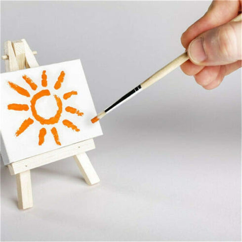 10 Pack Mini Wood Display Easel (5 Inch) Wooden Artist Easel Triangle Cards Stand Photo Display Wedding Business Card, Painting Craft Drawing phon...