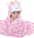 Baby Hooded Blanket Newborn Infant Soft Warm Swaddle Wrap Animal Face Coral Fleece Shower Bath Towel...