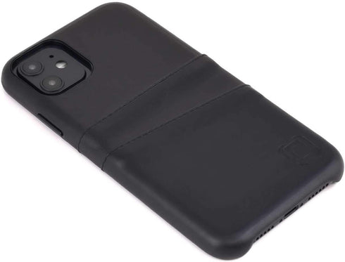 Dockem Wallet Case for iPhone 11: Built-in Metal Plate for Magnetic Mounting & 2 Credit Card Holders (6.1" Exec M2, Synthetic Leather, Black)...