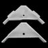 12PCS 90 Degree Cabinet Triangle Bracket Plastic White Corner Support Braces for Furniture Cabinets and Other Accessories...
