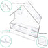 Window Bird Feeder, Bird House for Outside with 2 Rod, Small Acrylic Window Bird Feeder with Strong Suction Cups and Drain Holes 5.9 * 2.4 * 5.9 i...