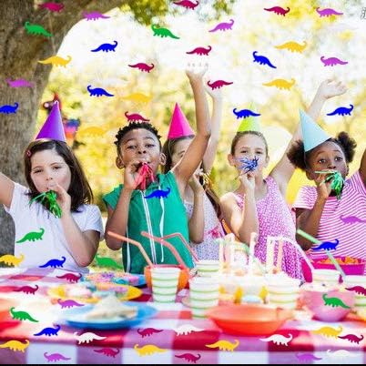 Dinosaur Confetti Metallic Foil Scatter for Dino Theme Birthday Party Celebrations Table Decoration Arts & Crafts DIY Little Kids, Boys, Children,...