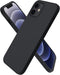 ORNARTO Compatible with iPhone 12 Mini Case, Slim Liquid Silicone 3 Layers Full Covered Soft Gel Rubber with Microfiber Case Cover 5.4 inch-Black...