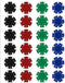Edible Casino Chips Cake Decorations - Casino Cupcake Toppers, Las Vegas Birthday Party, Poker Cake, 24 Chips. Size 1.5''...