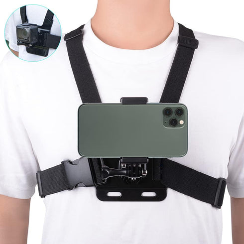 Mobile Phone Chest Mount Strap Holder ?Anti-Slide Strap Mount for Phone 360 Degree Rotary for Video Recording Camera Harness......