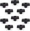 POWERTEC 1/4"-20 T Knobs 10 Pack, Clamping Knobs with Steel Insert for T Track Bolts, Thumb Screw Threaded Knobs for T Track Accessories, Feather ...